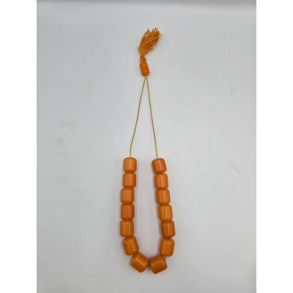 Unbranded Prayer Beads Tasbih OS Orange Excellent Resin/ plastic Barrel Tassel